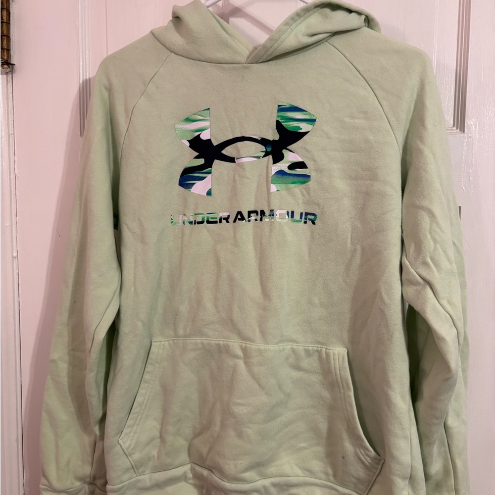 Under Armour Mint Hoodie with Patterned Logo